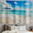 thumbnail image 2 of Orinice Beach Scene Tapestry Wall Hanging Unique Style Graphic Tapestries Home Wall Decor Art for Living Room Bedroom Apartment Farmhouse Dorm 60x50inch, 2 of 6