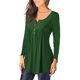 thumbnail image 3 of Blusa Informal Elegante Para Mujer, Camisas de Manga Larga, Cuello Redondo Liso, Jersey Fruncido Odeerbi  ODB168287, 3 of 6
