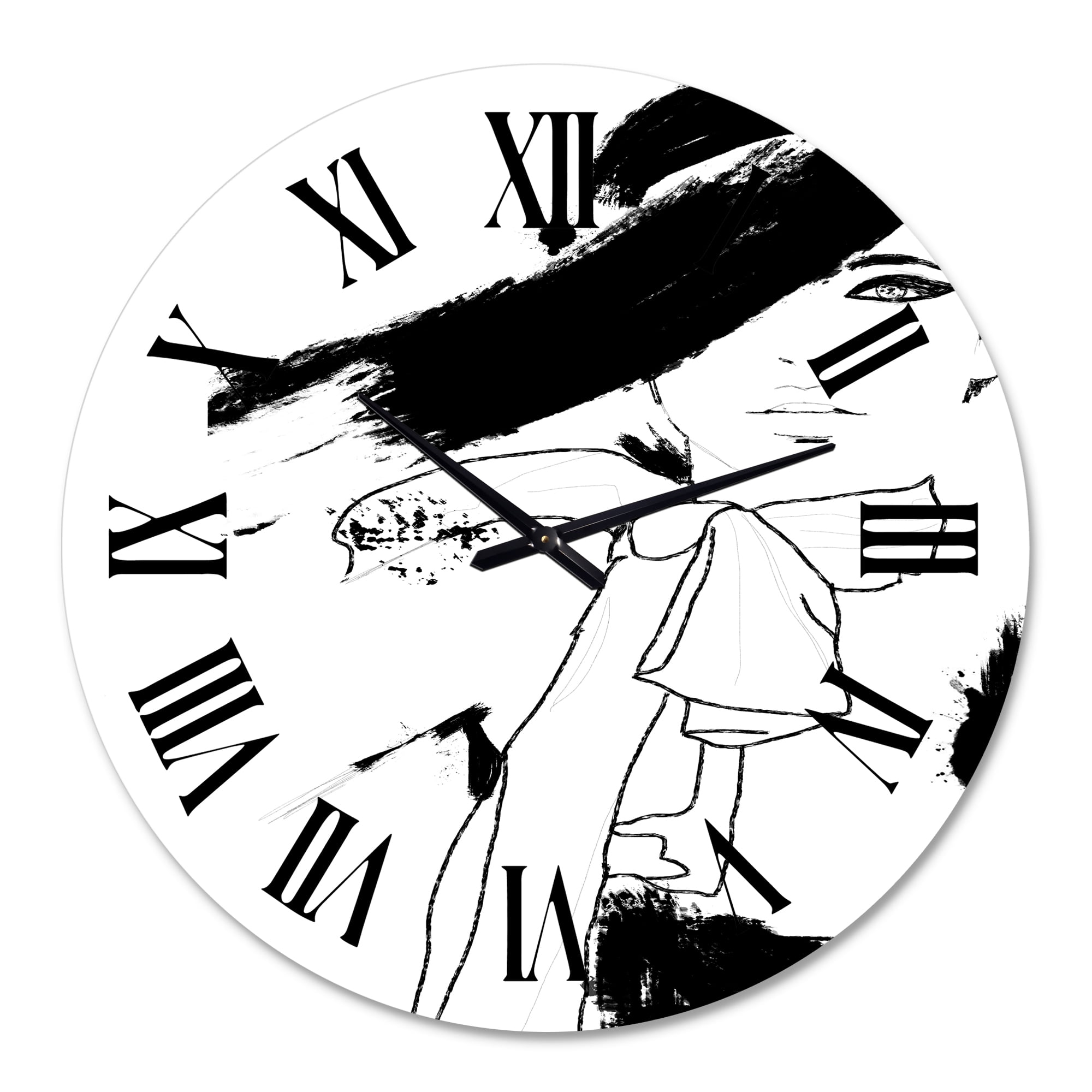 Designart 1 in Modern,Contemporary Wall Clock