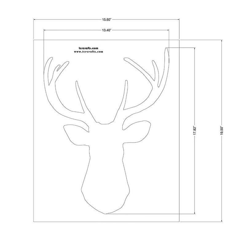 buck-deer-head-stencil-f-xlg-mylar-14-mil-15-6-w-x-19-50h-painting-crafts-templates-walmart-com for Free Printable Deer Head Template Buck-Deer Head Stencil F-Xlg-Mylar 14 Mil 15.6