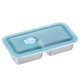 thumbnail image 1 of Envases for refrigerios de acero inoxidable con doble compartimento, cajas de almacenamiento de alimentos for condimentos con tapas, 1 of 8