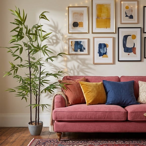 Planta artificial decorativa Artego con maceta Bambú grande de 170cm para hogar