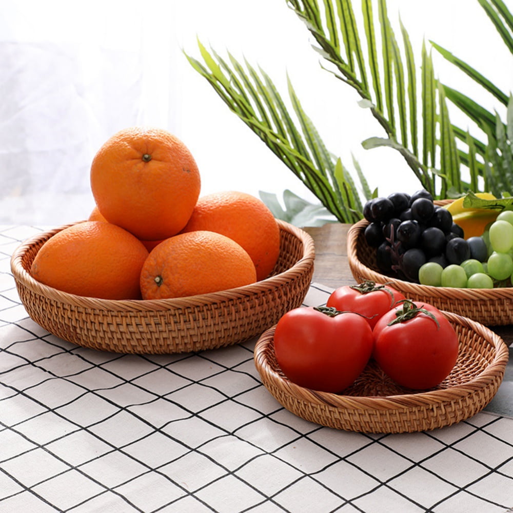 Stackable Plastic Dry Food Fruit Vegetable Basket, Orange