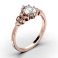 thumbnail image 3 of Gorgeous Boho & hippie 2.00 Carat Oval Cut Vintage Look Diamond Moissanite Engagement Ring Set, Wedding Ring in 925 Sterling Silver With 18k Rose Gold Plating Gift For Her, Promise Ring, 3 of 3