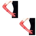 thumbnail image 1 of Sonducket Guantes largos para mujer, elegantes, elegantes, de color sólido, para mujer, guantes con dedos Rojo 2Conjunto, 1 of 6