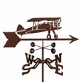 thumbnail image 2 of EZ Vane EZ1001-PT Airplane Bi Plane Weathervane with Post Mount, 2 of 4