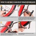 thumbnail image 3 of Juego de herramientas de reparación de cadenas de bicicletas Oumers con herramienta para romper cadenas, 3 of 8