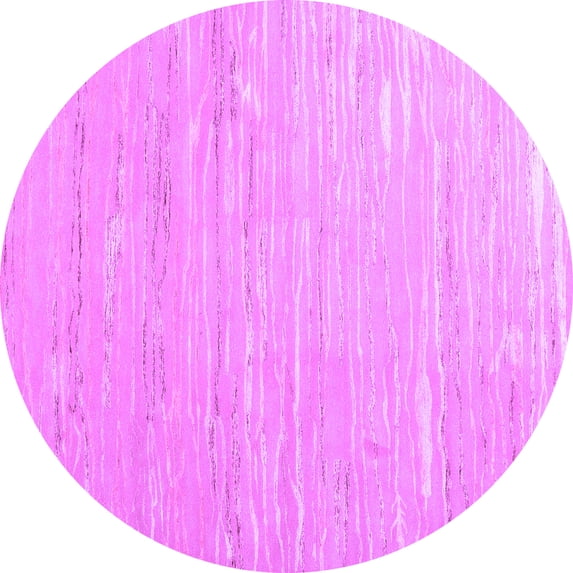 Ahgly Company Indoor Round Abstract Purple Contemporary Area Rugs, 3' Round