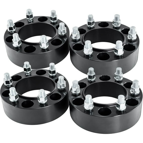 Hex Autoparts 4PCS 2" 6x135 Hub Centric Black Wheel Spacers For 2015-2022 Ford F150 Expedition