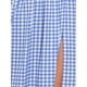 thumbnail image 5 of Vestido Gingham con Fruncido Inspire Chic para Mujer, Cuello Cuadrado, Con Abertura Lateral, Vestidos de Cuadros Casual XS Azul, 5 of 6