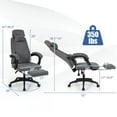thumbnail image 3 of Gymax Reclining Home Office Chair Retractable Footrest High-Back Ergonomic Executive, 3 of 10