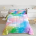 thumbnail image 2 of Feelyou Rainbow Stars Sky Twin Comforter Sets, Deamy Princess Bedding Set, 2-Piece, 2 of 8