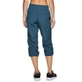 thumbnail image 4 of RBX Active Women's Casual Lightweight Capri Pants for Women With Pockets, Blue Teal Size Large, 4 of 4
