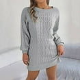 thumbnail image 1 of MKLEKYY Mens Sweaters Fall Women Fall and Winter Long Sleeve Oversized Knit Pullover Sweater Dresses, 1 of 1