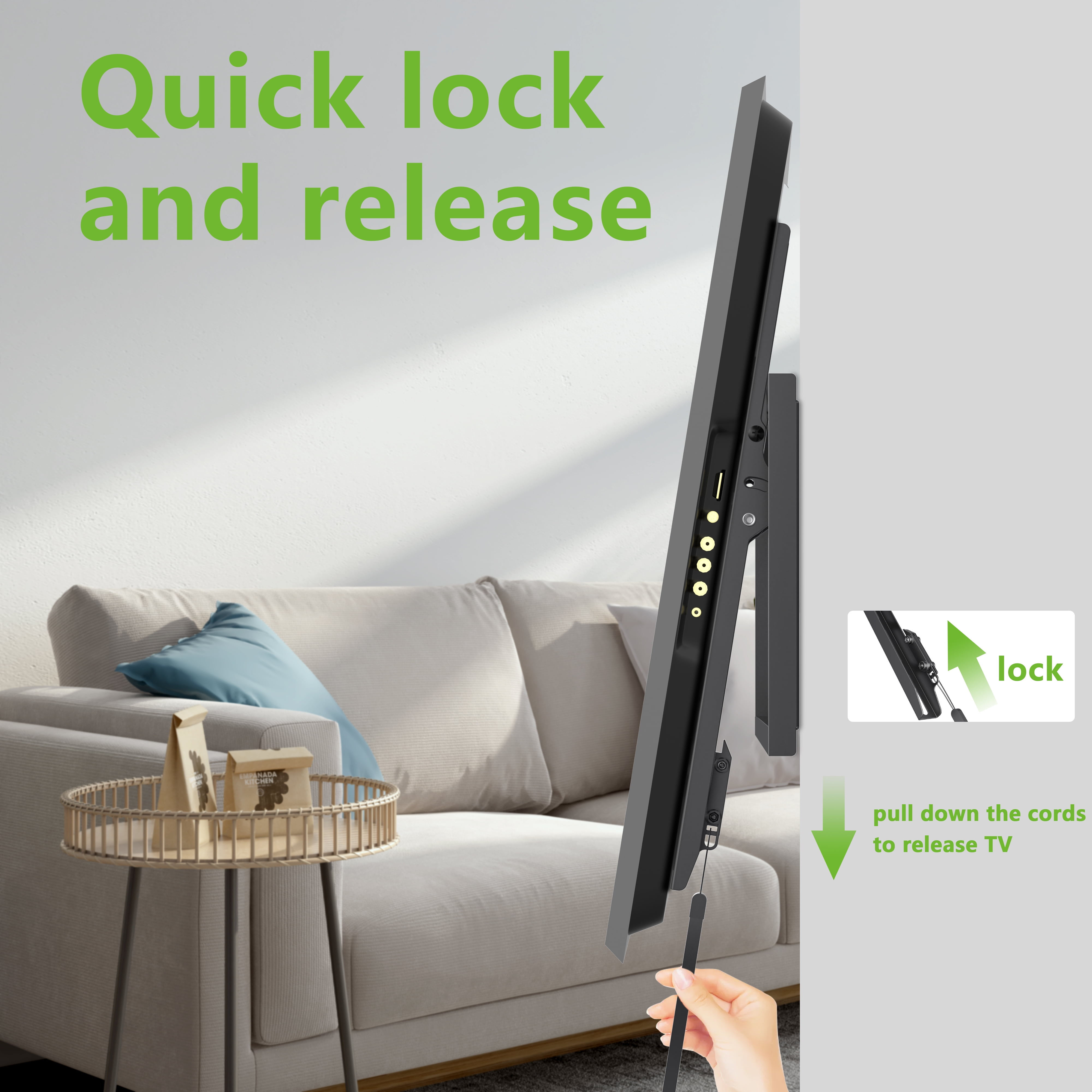 VIVO Ultra Heavy Duty TV Wall Mount | 60""-100"" Curved & Flat Panel Screens | Screen Bracket