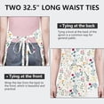 thumbnail image 6 of Pioneer Flower Floral Print Pattern Apron-Garden Aprons for Women with Pockets-Cotton Linen Waterproof Kitchen Cooking Gardening Aprons Adjustable for Kitchen,Cooking,BBQ and Salon 33x27 Inch, 6 of 7