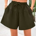 thumbnail image 5 of gbyLJF Sweat Shorts for Women Summer Outdoor Workout Athletic Quick Dry Shorts Drawstring Waist Jogger Shorts with Pockets, 5 of 7