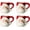 Medium (1), variant on Christmas Ceramic Classic Santa Heads Beverage Drinking Mugs, Red & White, Set of 4, Medium, 5.5" x 3.9" x 4.1"