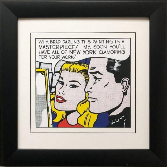 Roy Lichtenstein "Masterpiece" CUSTOM FRAMED Pop Art Lithograph Generic