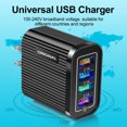 thumbnail image 4 of Cargador de teléfono móvil con 4 USB 3.1A Cabezal de carga de pared con enchufe para UE/EE. UU. (Negro EE. UU.), 4 of 8