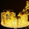 thumbnail image 4 of Christmas Lighted Gift Box Set with LED Lights, Battery Operated Holiday Decorations for Indoor and Outdoor, Tabletop, Porch, Yard, and Festive Display, 4 of 6