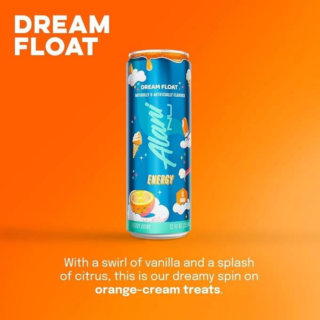 New Alani Sugar Free Energy Drinks Variety Pack, Winter Wonderland, Dream Float - Low Calorie,12 oz (6 Pack)