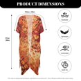 thumbnail image 6 of HELLHERO High Quality Fabrics Bathing Suit Cover Up for Beach Casual Free Size Long Kimono Swimsuit Cover Up Maple Leaf, 6 of 6