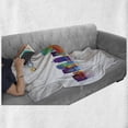 thumbnail image 6 of Boston Soft Flannel Fleece Throw Blanket, Skyline Silhouette of Vibrant Rainbow Color Geometric Style and Reflection Effect, Cozy Plush for Indoor and Outdoor Use, 50" x 70", Multicolor, by Ambesonne, 6 of 6