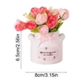 thumbnail image 2 of Artificial Flower Bonsai with Ceramic Vase, Maintenance Free Mini Decor, Easter Decor, Ideal for Home Office Desk and Table Centerpiece, Suitable for Car Cafe and Indoor Decoration, 3.2*2.6in, B, 2 of 6