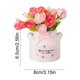 thumbnail image 3 of Bonsái de flores artificiales con maceta de cerámica para decoración del hogar u oficina, centro de mesa de bajo mantenimiento, estantería y decoración de escritorio, 3 of 5