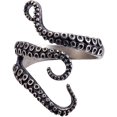thumbnail image 1 of BRBAM Adjustable Punk Style Octopus Tentacle Ring Unisex Devilfish Jewelry Gift (Silver), 1 of 5