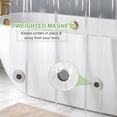 thumbnail image 4 of Shower Curtain Liner, 71x71 Clear Shower Curtain Liner with Magnets, Waterproof Plastic Shower Liner, Lightweight PEVA Shower Curtain for Bathroom, Mold & Mildew Resistant, 4 of 8