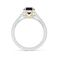 thumbnail image 2 of ANGARA Natural 1.2 Ct Vintage Inspired Claw-Set Sapphire Ring in 14K White & Yellow Gold for Women (Size-6.5mm) | September Birthstone, Anniversary, Jewelry Gift for Women | Natural Sapphire Ring, 2 of 9