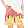 thumbnail image 2 of Toddler Girl Clothes under $5 Elastic Waistband Pocket Ice Cream Cake Print Summer Casual Pants Loose Sports Shorts 5-14Y Pink 13-14Years, 2 of 4