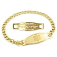 thumbnail image 1 of MedicEngraved Yellow Gold Stainless Steel Custom Medical Alert Bracelet - 5mm Curb Link, 1 of 7
