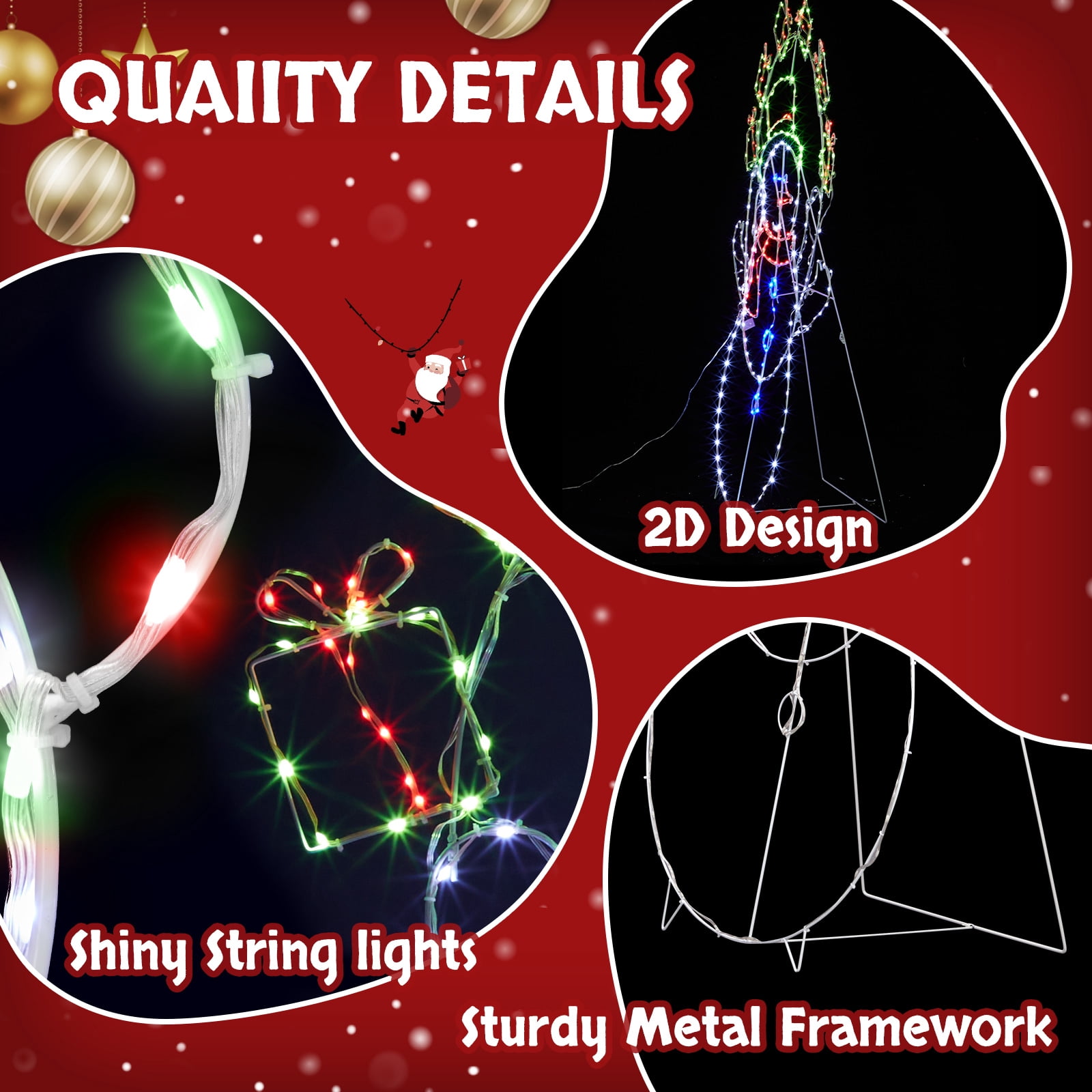 Astoutdoor 5 ft Juggling Snowman Christmas Yard Decoration, Pre-Lit 2D Animated Snowman with 358 LED Multi-Color Lights and Stakes