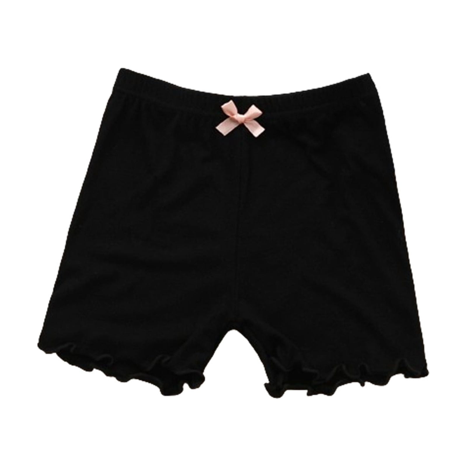 Dezsed Girls Cotton Undershorts for Dresses, Biker Shorts for Running Dance, Cartwheel Sports Undershorts 11-12 Years Black