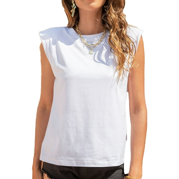 Blusa sin manga con hombreras sale