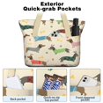 thumbnail image 2 of Tote Bag for Women - Colorful Funny Dachshund Shoulder Bag - Large Utility Work Duffle Bag with Zipper Handbag for Travel, Work, Sprots, 2 of 5