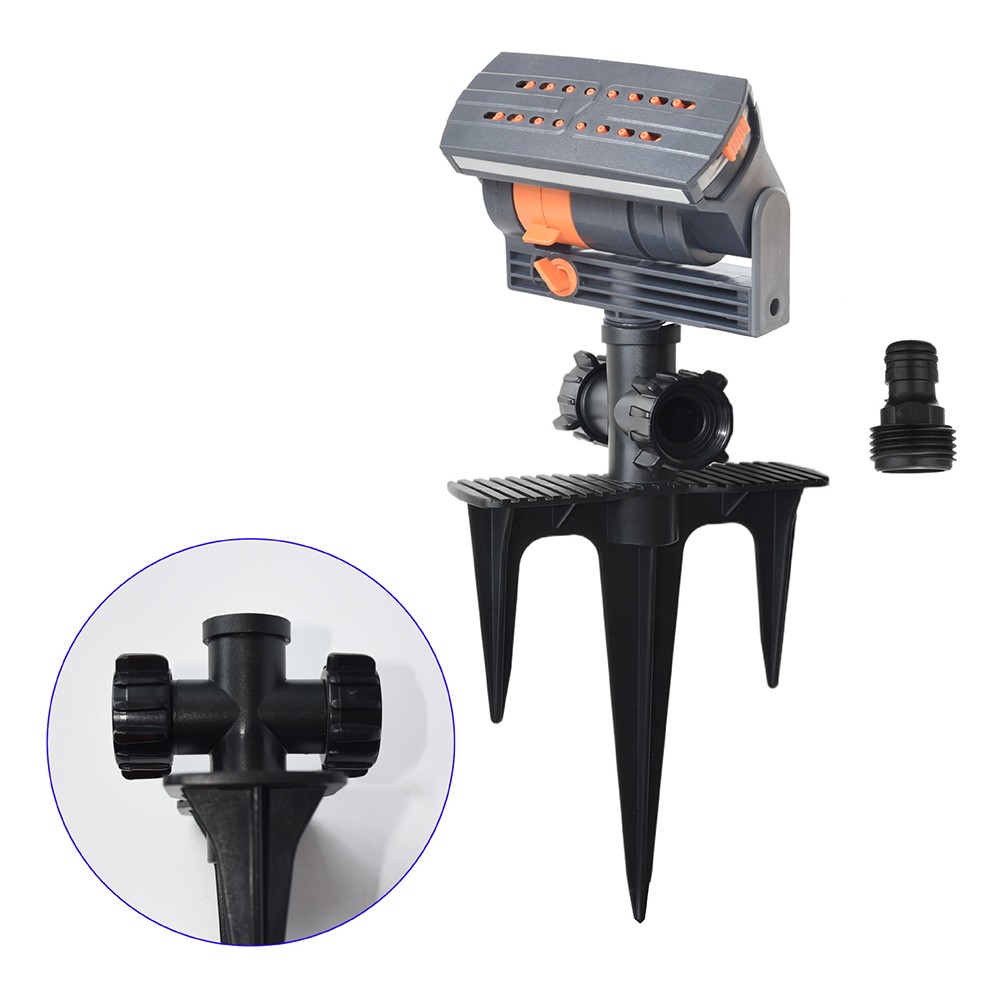 yaaqii Adjustable Wide Coverage 16-Hole Lawn Sprinkler for Outdoor Yard Garden