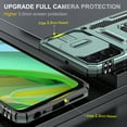thumbnail image 3 of Dteck for Motorola Moto G Stylus 4G 2022 Case with Slide Lens Cover, Heavy Duty Magnetic Rotated Ring Kickstand Military Grade Shockproof Protective Cover for Motorola Moto G Stylus 4G 2022,darkgreen, 3 of 7