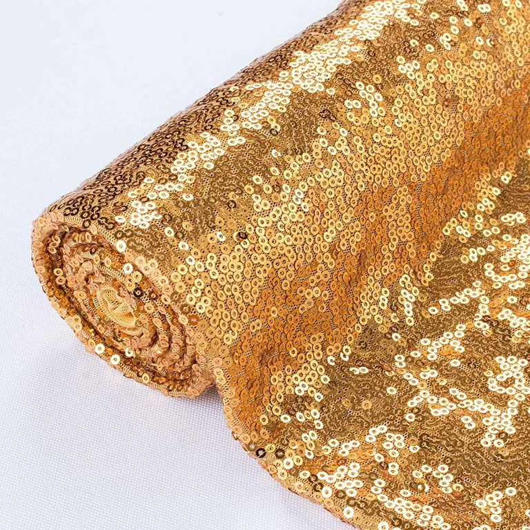 SoarDream Sequin Fabric by The Yard Gold 4 Yard Shimmer Fabric