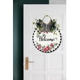 thumbnail image 1 of Eveokoki Front Door Porch Decorations Welcome Door Hanging Sign 11 inch Wooden Wall Sign, Rustic Holiday Wreath Decor for Front Door Porch Home Window Wall Farmhouse Decorations, 1 of 5