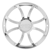 Wet Sounds HTM-1 - HTM Series Full-Range Class-D 1200 Watt at 1-Ohm Mono Amplifier with REVO-10-FA-S4 10 Woofer Single 4 OHM and REVO-10-XS-W-SS-GRILLE White Stainless Grille