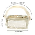 thumbnail image 2 of Unique Bargains 1 Pc Clear Double Pull Style Running Waist Pack for Hiking Gym Khaki TPU, 2 of 4