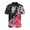 Butterfly Floral, variant on Geometric Pattern Men's Short Sleeve Shirt, Breathable Button Front Men's Short Sleeve Button Down Shirt Men's Short Sleeve Button Shirt for Travel Home