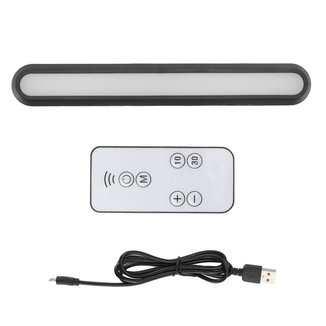 USB Rechargeable LED Desk Light Bar Magnetic Desk Reading Light Black Stepless Dimming Battery Operated Cabinet Touch Light