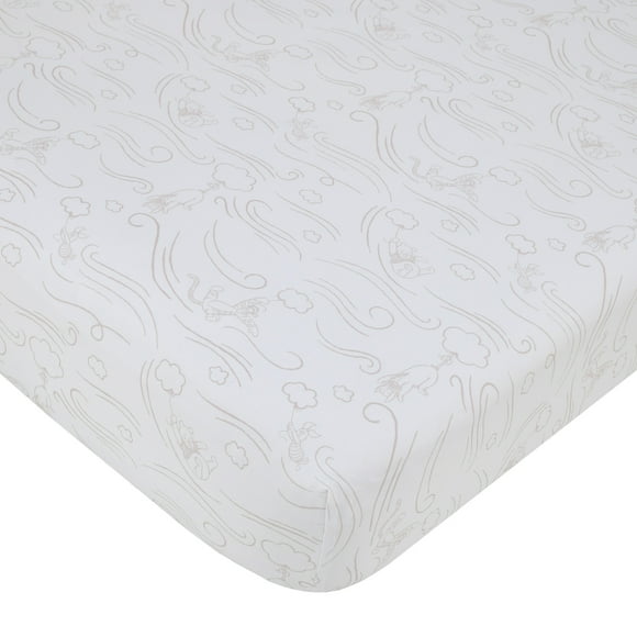 Disney Winnie The Pooh Classic Pooh 100% Cotton Fitted Ini Crib Sheet