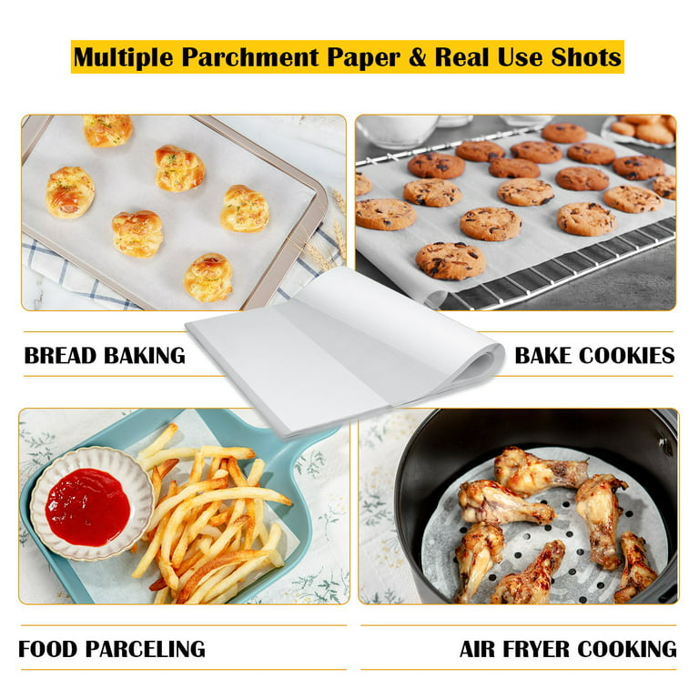 Katbite 10x15inch Unbleached Parchment Paper for Baking, Precut Parchment  Paper Sheets for Baking Cookies, Cooking,135pcs 