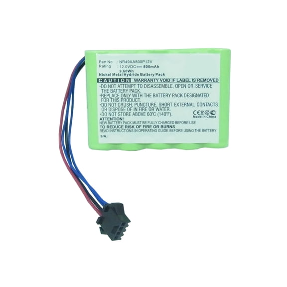 Batteries N Accessories BNA-WB-H8679 Vacuum Cleaners Battery - Ni-MH, 12V, 800mAh, Ultra High Capacity Battery - Replacement for Ecovacs G80090, NR49AA800P12V Battery